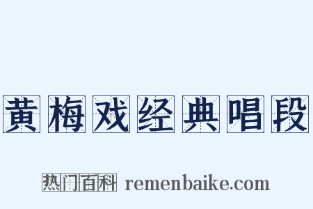 黄梅戏经典唱段是什么意思的图片